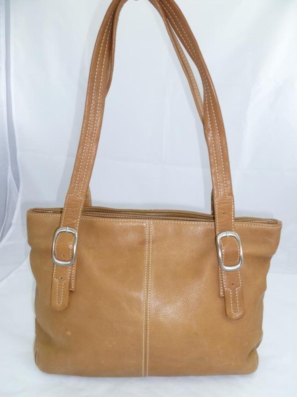 VINTAGE TIGNANELLO USED TAN PEBBLED LEATHER SHOULDER BAG/TOTE/SATCHEL
